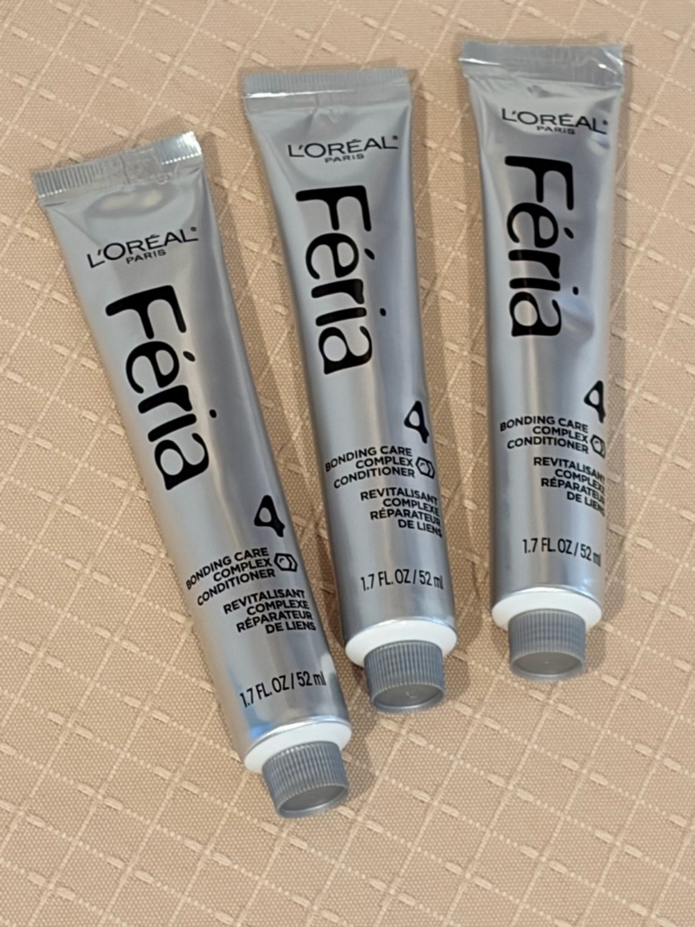 LOT of three (3) L'Oréal Paris Féria Bonding Care Complex Conditioner 1.7 oz